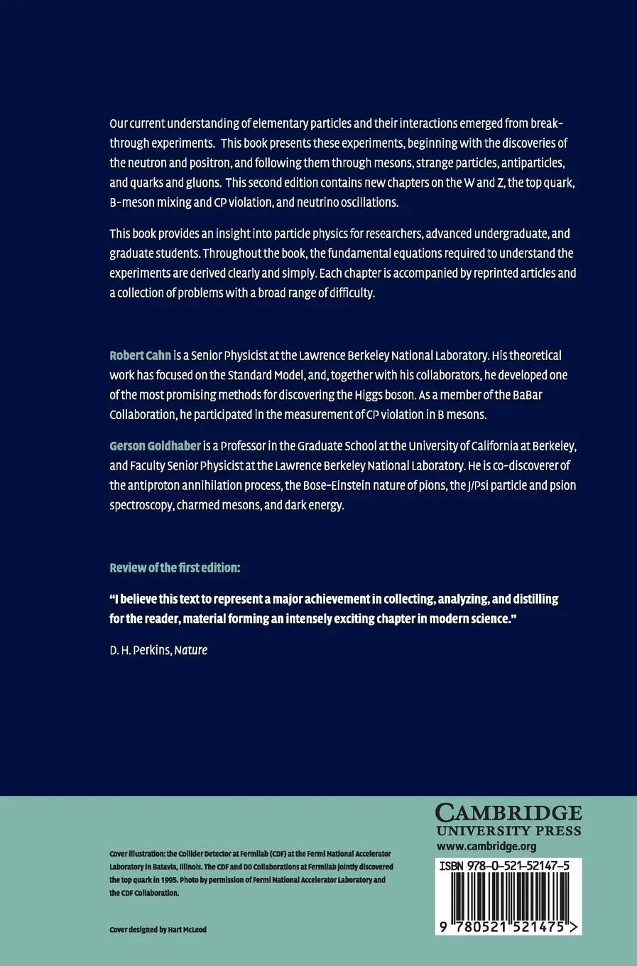 Rückseite: 9780521521475 | The Experimental Foundations of Particle Physics | Cahn (u. a.) | Buch