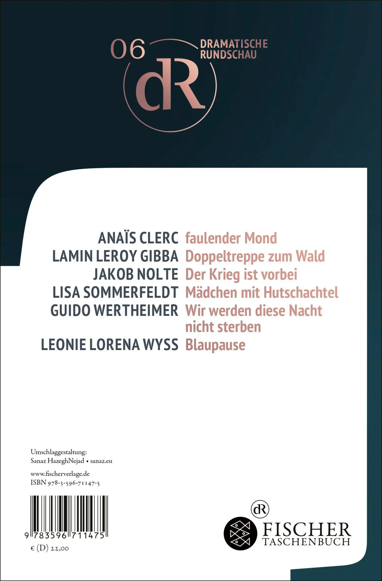 Rückseite: 9783596711475 | Dramatische Rundschau 06 | Anaïs Clerc (u. a.) | Taschenbuch | 384 S.