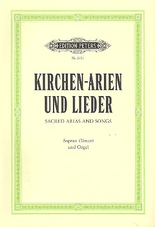 Cover: 9790014011475 | Kirchenarien | Buch | Edition Peters | EAN 9790014011475