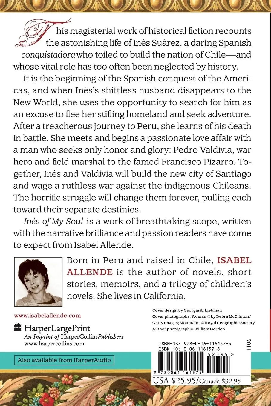 Rückseite: 9780061161575 | Ines of My Soul | Isabel Allende | Taschenbuch | Englisch | 2006