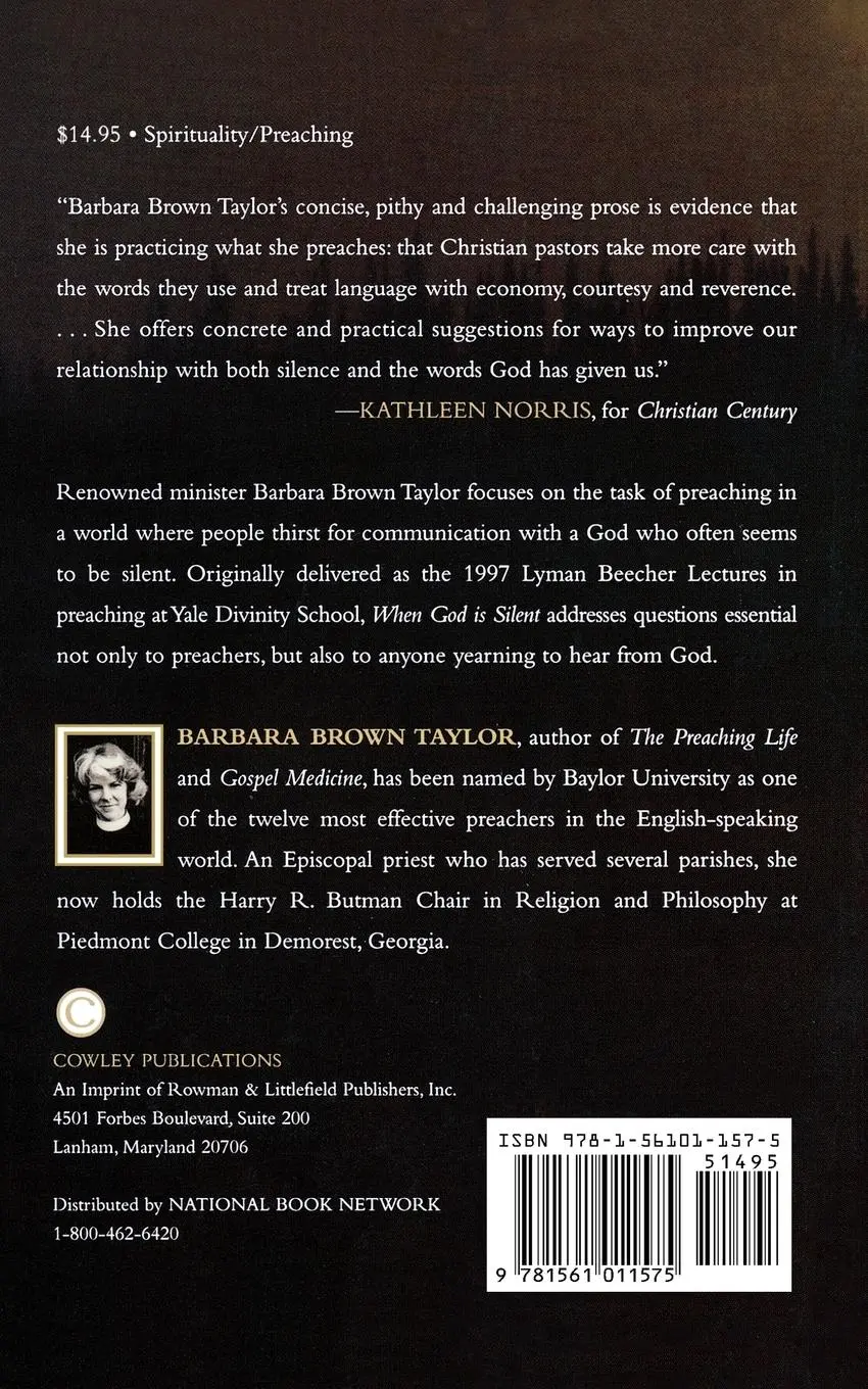 Rückseite: 9781561011575 | When God is Silent | Barbara Brown Taylor | Taschenbuch | Englisch
