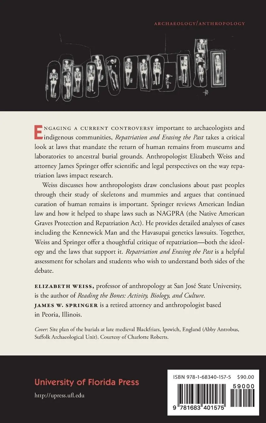 Rückseite: 9781683401575 | Repatriation and Erasing the Past | Elizabeth Weiss (u. a.) | Buch
