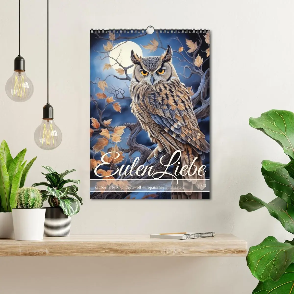 Bild: 9783516291575 | Eulenliebe (Wandkalender 2026 DIN A3 hoch), CALVENDO Monatskalender