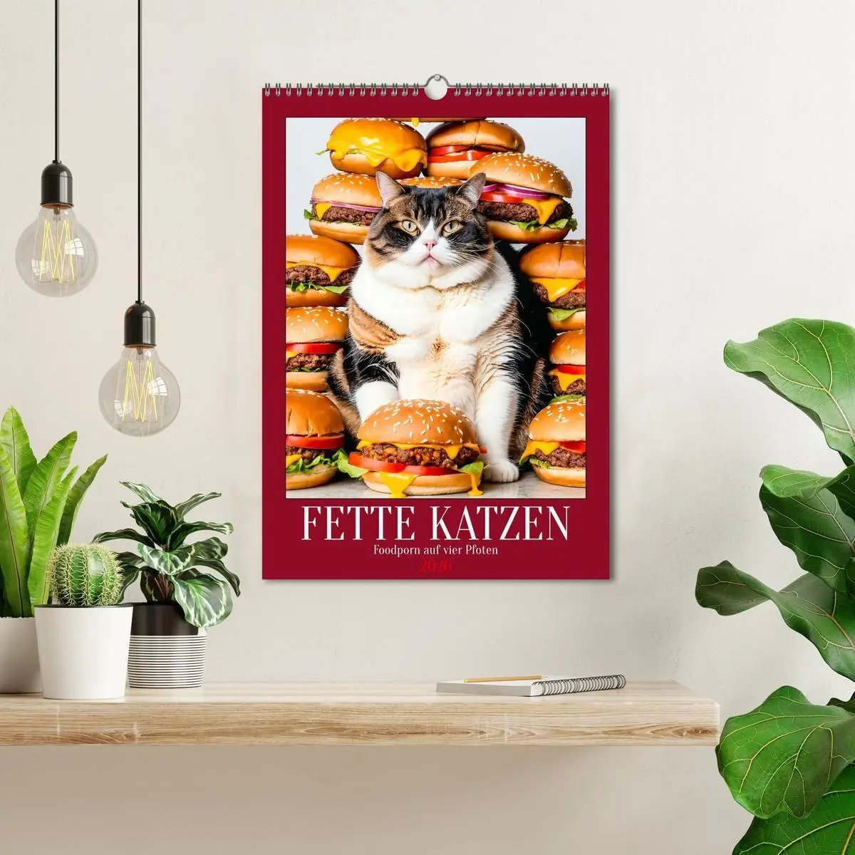 Bild: 9783516671575 | FETTE KATZEN - Foodporn auf vier Pfoten (Wandkalender 2026 DIN A3...