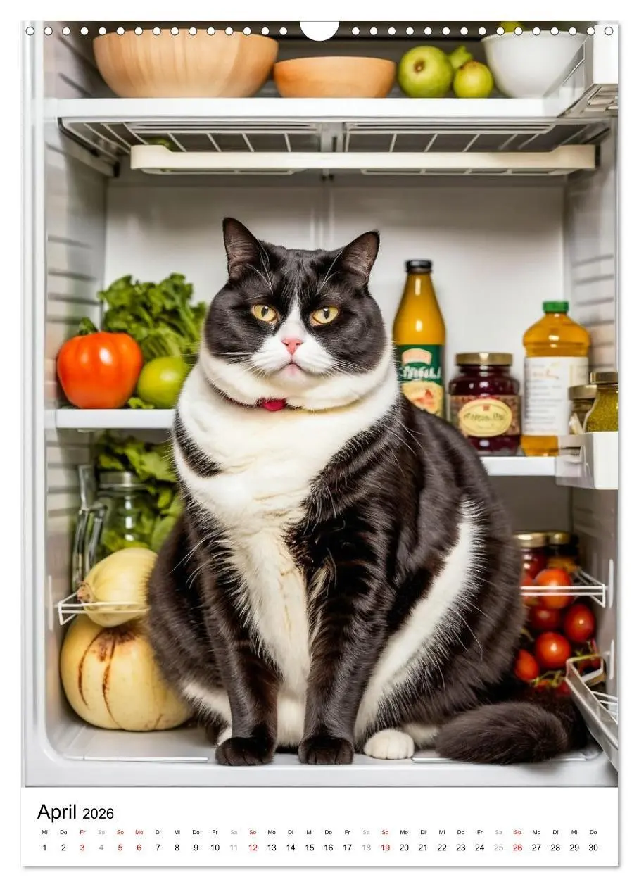 Bild: 9783516671575 | FETTE KATZEN - Foodporn auf vier Pfoten (Wandkalender 2026 DIN A3...