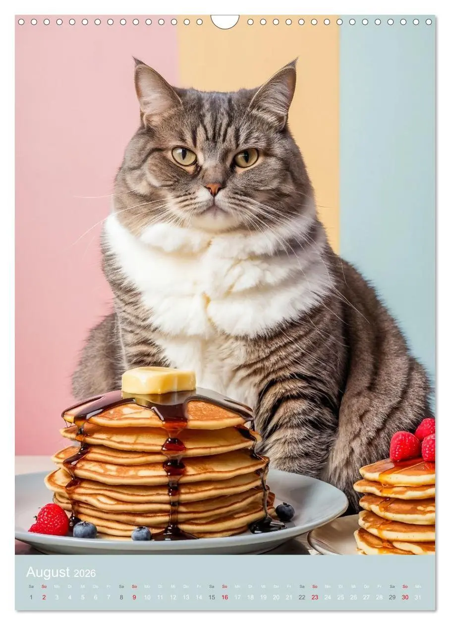 Bild: 9783516671575 | FETTE KATZEN - Foodporn auf vier Pfoten (Wandkalender 2026 DIN A3...