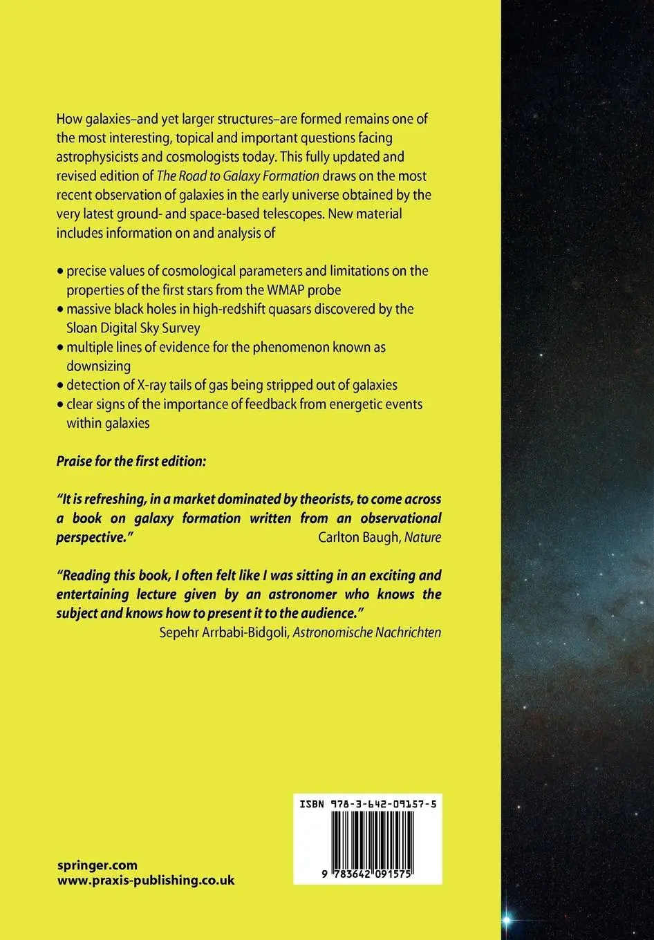 Rückseite: 9783642091575 | The Road to Galaxy Formation | William C. Keel | Taschenbuch | xxii