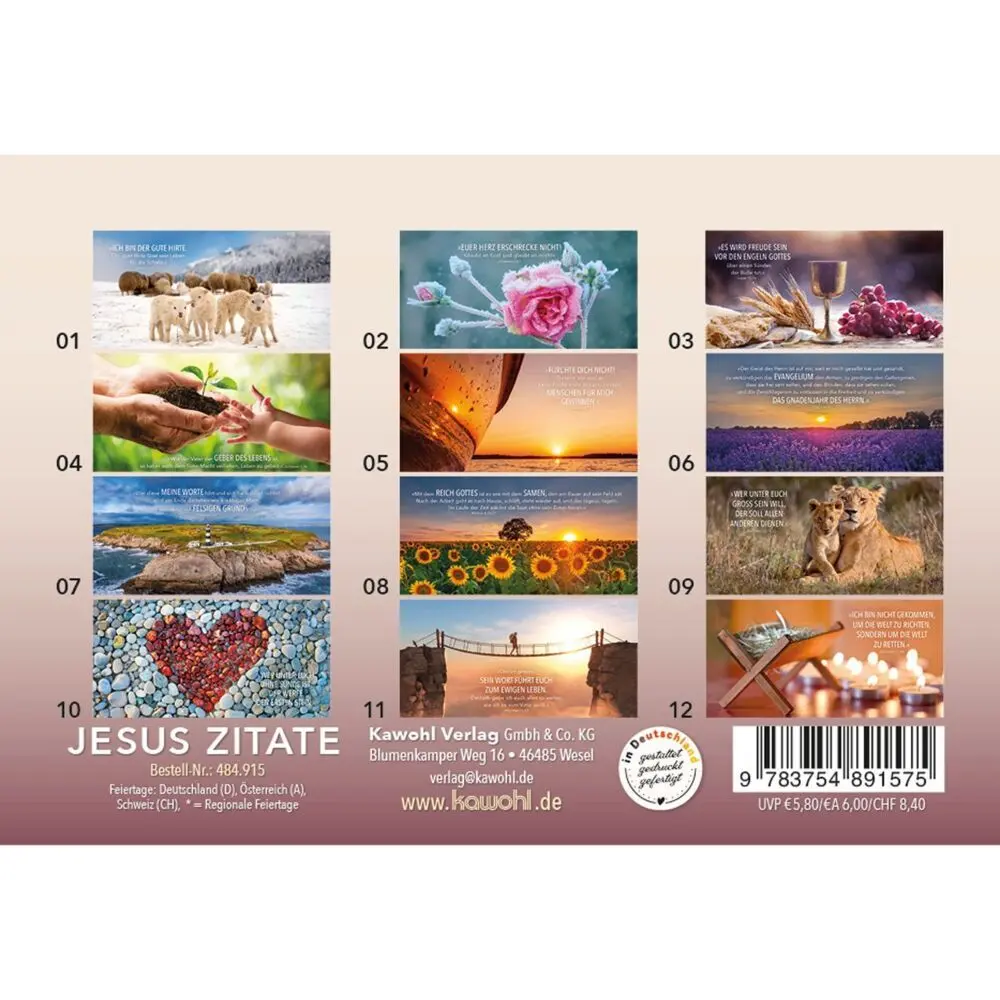 Bild: 9783754891575 | Jesus Zitate 2027 | Wegweisende Worte und brillante Bilder | Kalender