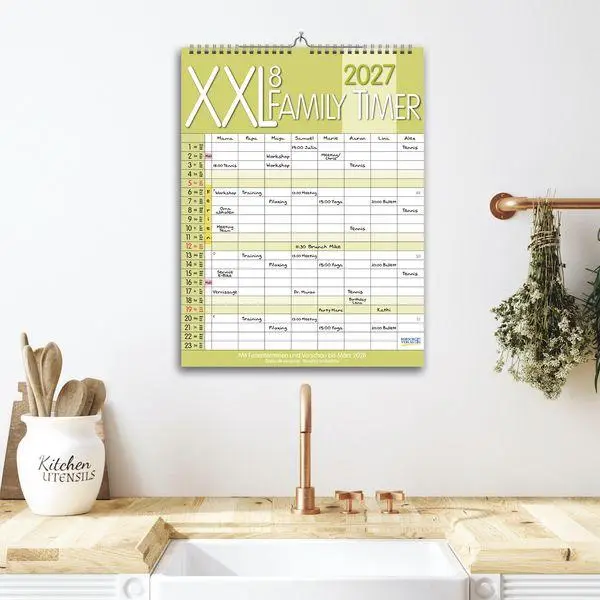 Bild: 9783819301575 | XXL Family Timer 8 2027 | Verlag Korsch | Kalender | 14 S. | Deutsch