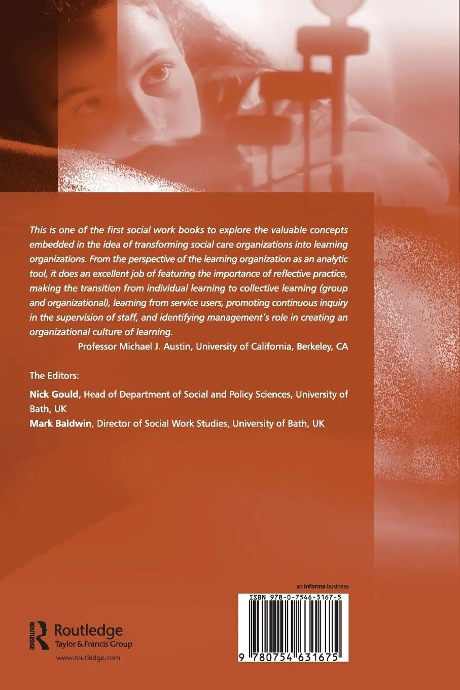 Rückseite: 9780754631675 | Social Work, Critical Reflection and the Learning Organization | Buch
