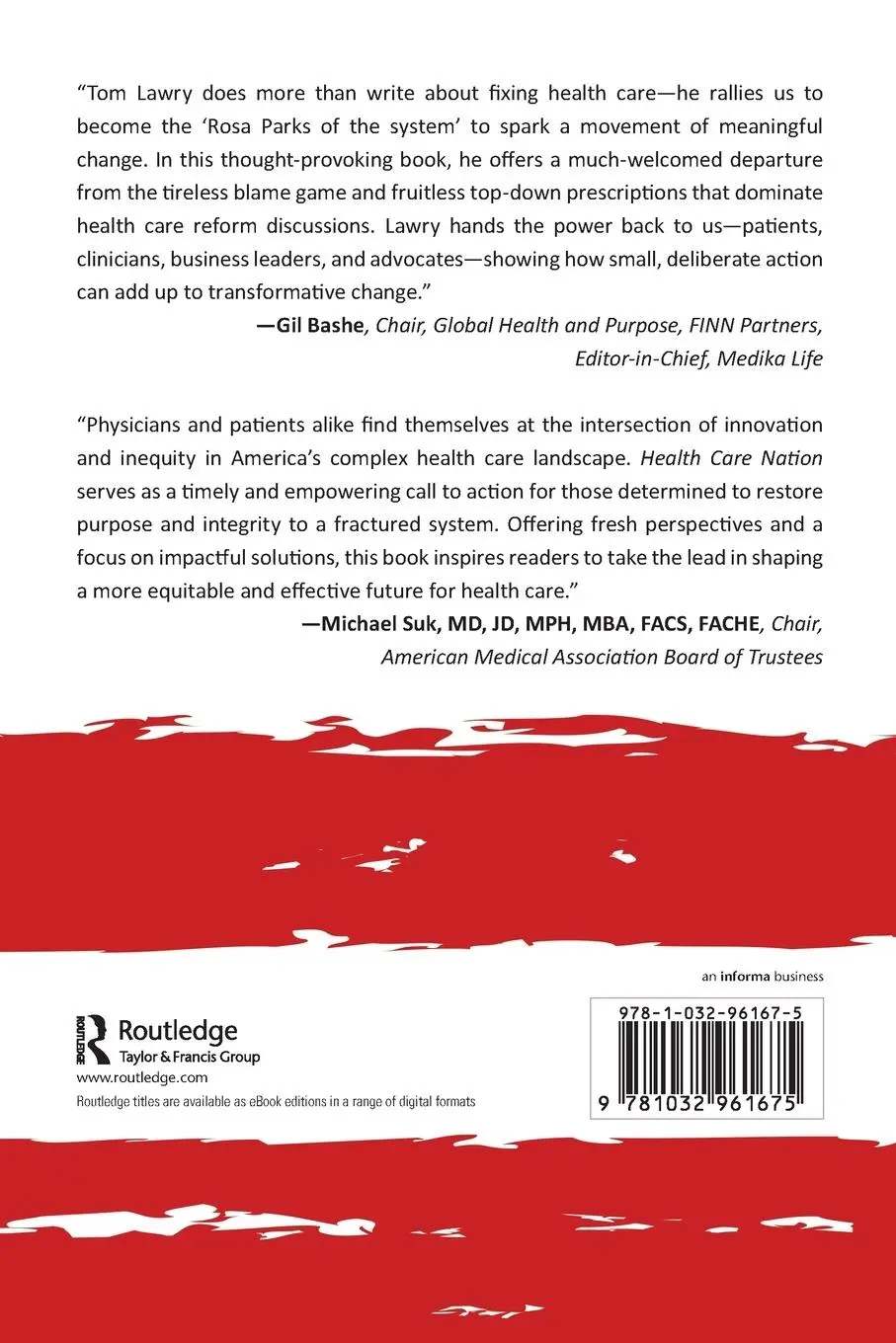 Rückseite: 9781032961675 | Health Care Nation | Tom Lawry | Taschenbuch | Englisch | 2025