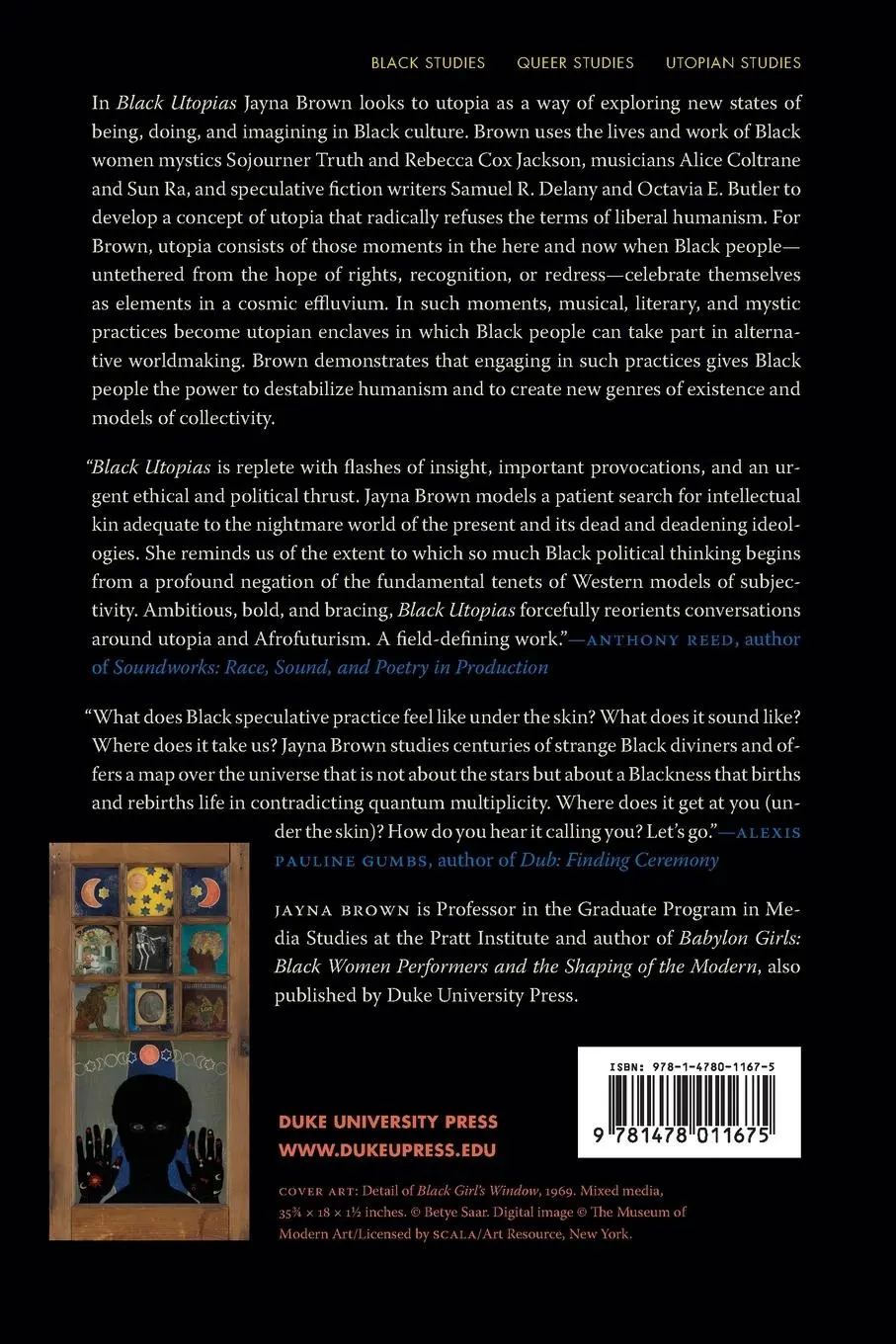 Rückseite: 9781478011675 | Black Utopias | Speculative Life and the Music of Other Worlds | Brown