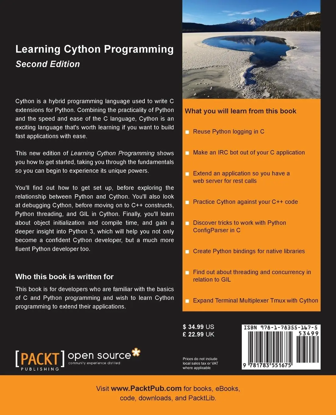 Rückseite: 9781783551675 | Learning Cython Programming Second Edition | Philip Herron | Buch
