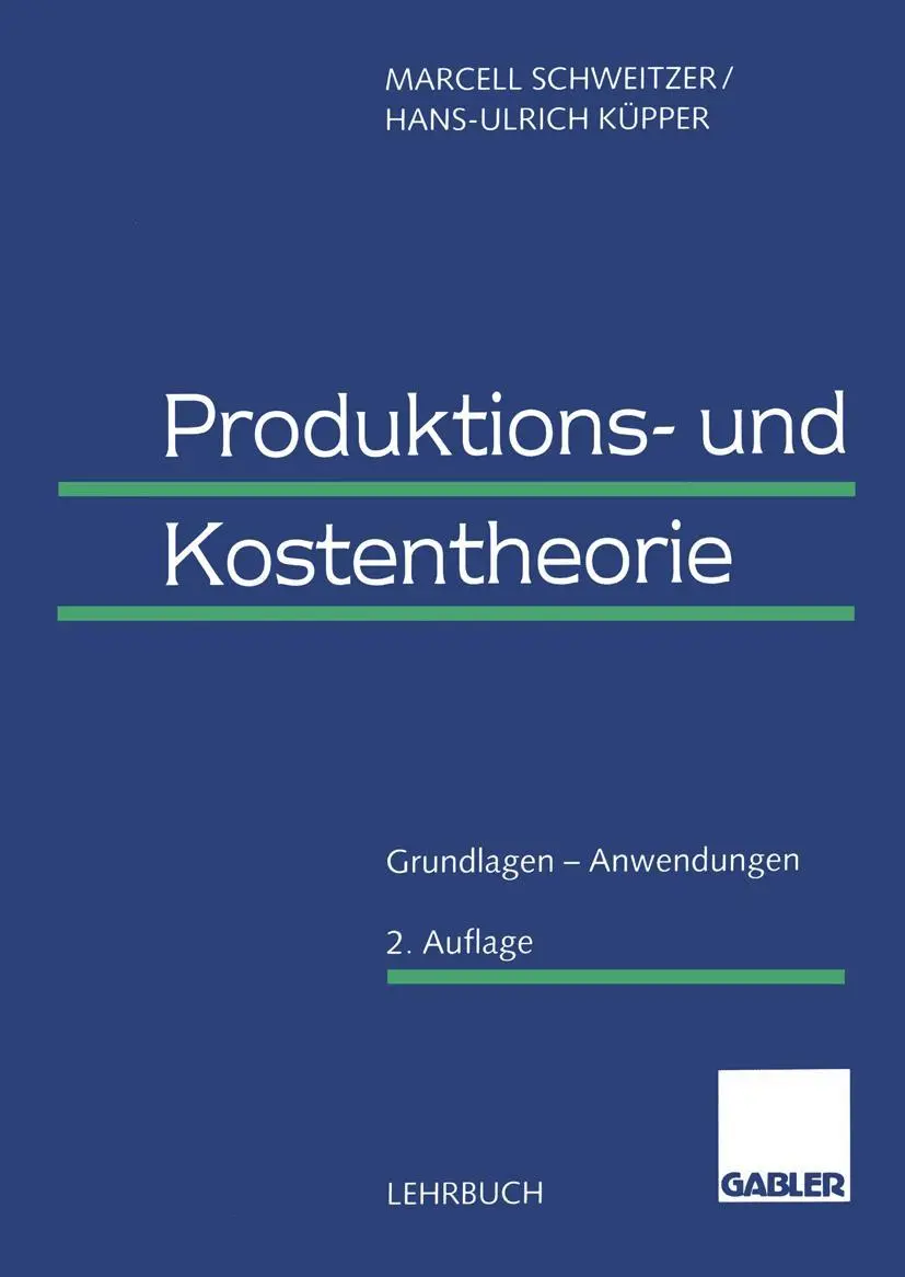 Cover: 9783409121675 | Produktions- und Kostentheorie | Grundlagen - Anwendungen | Buch