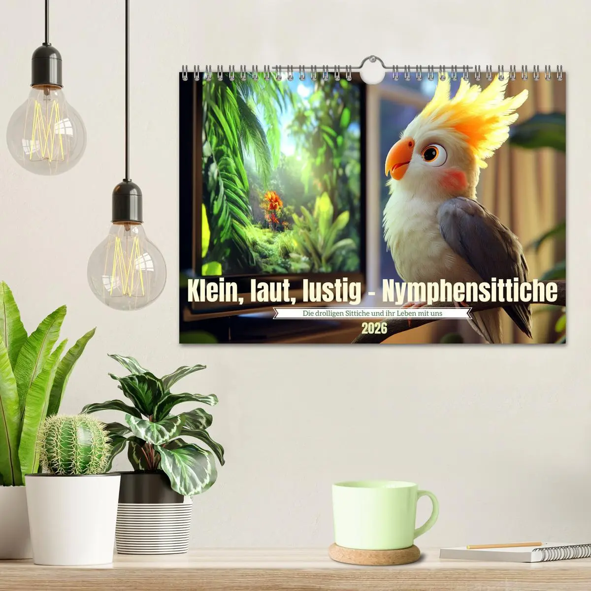 Bild: 9783457261675 | Klein, laut, lustig - Nymphensittiche (Wandkalender 2026 DIN A4...