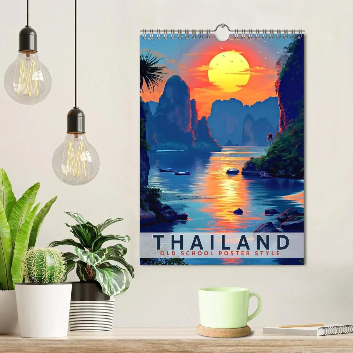 Bild: 9783516281675 | Thailand - Old School Poster Style (Wandkalender 2026 DIN A4 hoch),...