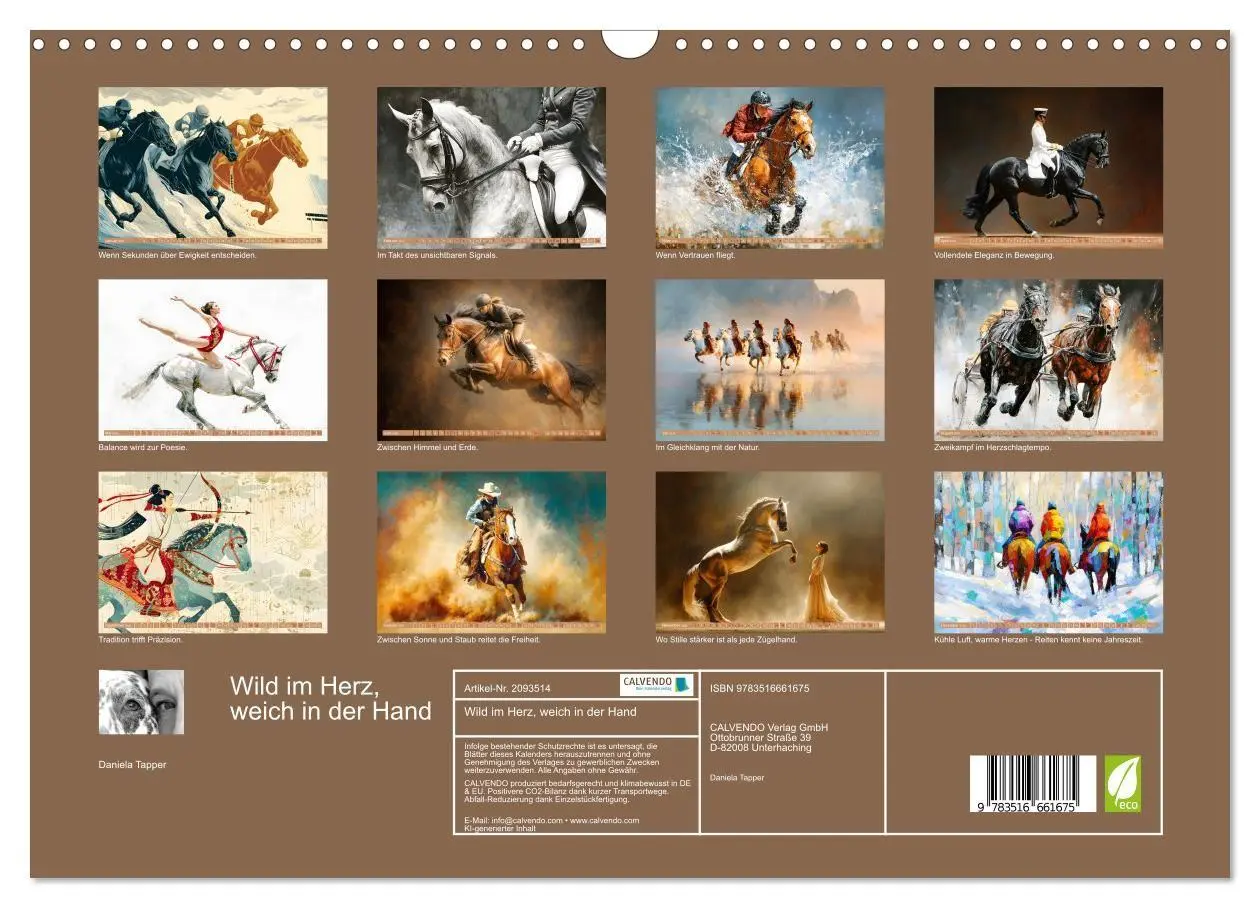Bild: 9783516661675 | Wild im Herz, weich in der Hand (Wandkalender 2026 DIN A3 quer),...