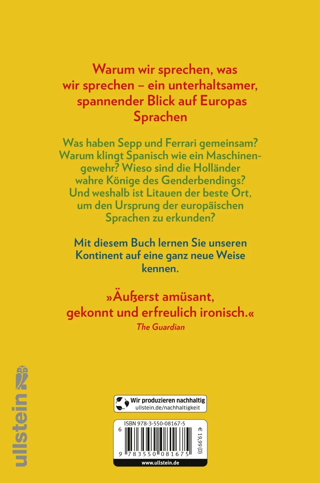 Rückseite: 9783550081675 | Sprachen | Eine verbale Reise durch Europa | Gaston Dorren | Buch