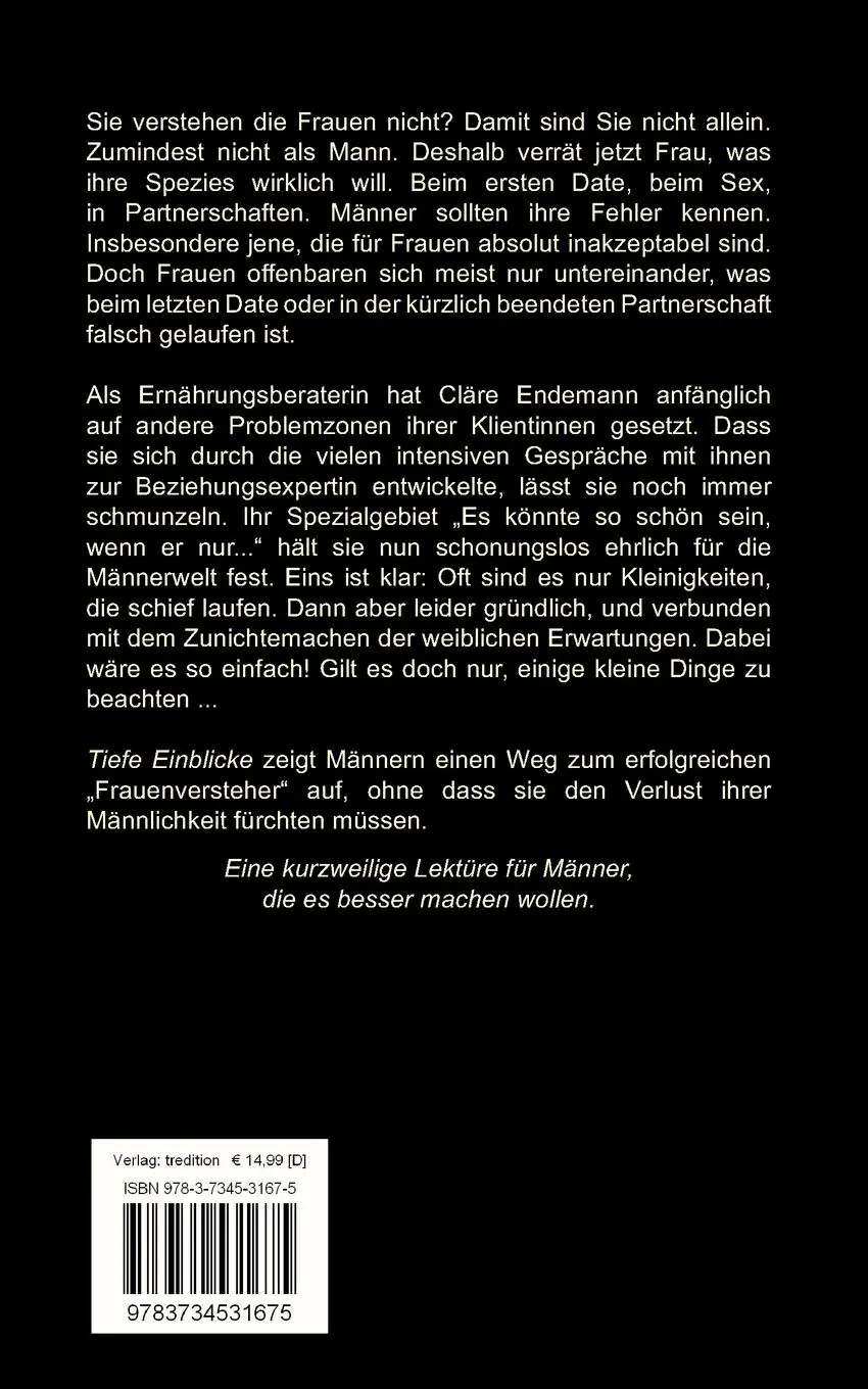Rückseite: 9783734531675 | TIEFE EINBLICKE | Was Frauen wirklich wollen, aber nie aussprechen.