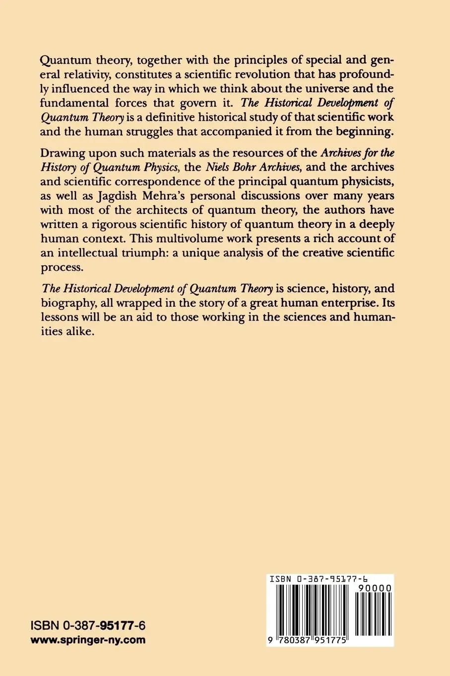 Rückseite: 9780387951775 | The Formulation of Matrix Mechanics and Its Modifications 1925-1926