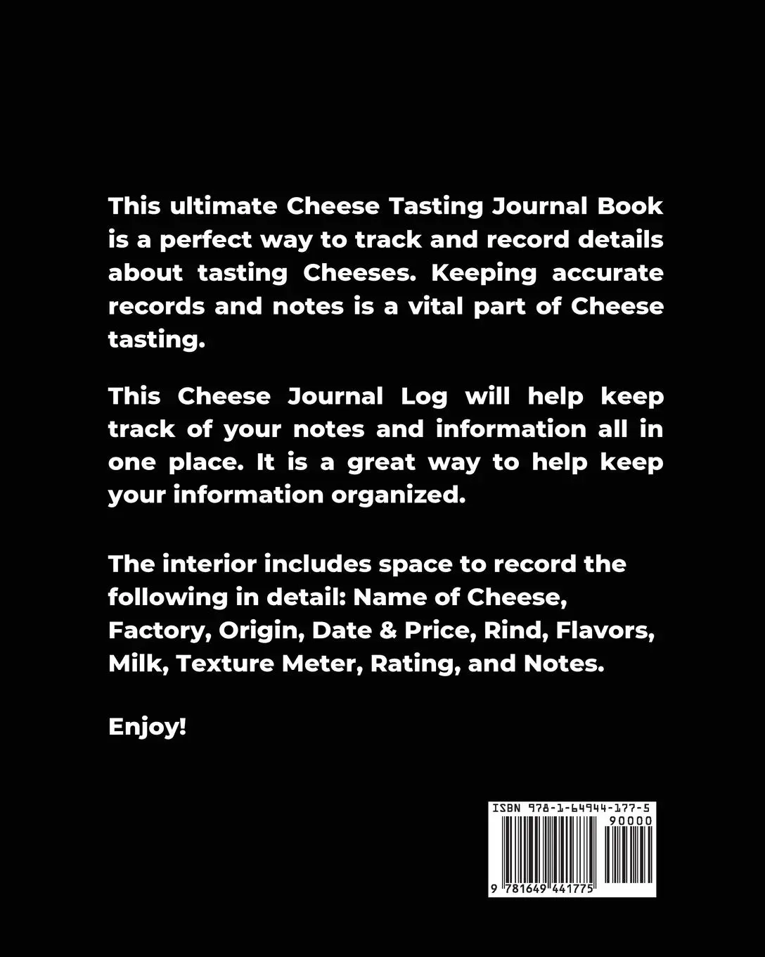 Rückseite: 9781649441775 | Cheese Tasting Journal | Amy Newton | Taschenbuch | Englisch | 2020