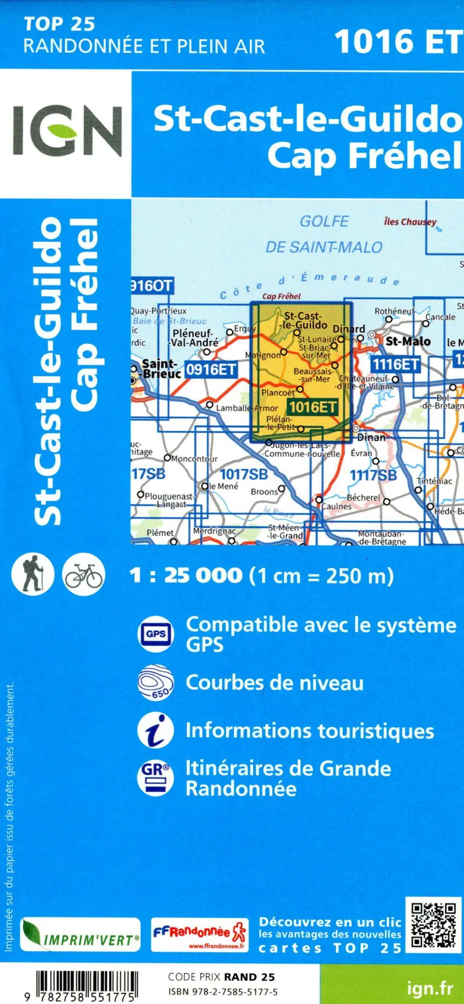 Bild: 9782758551775 | St-Cast-le-Guildo 1:25 000 | (Land-)Karte | Französisch | 2022