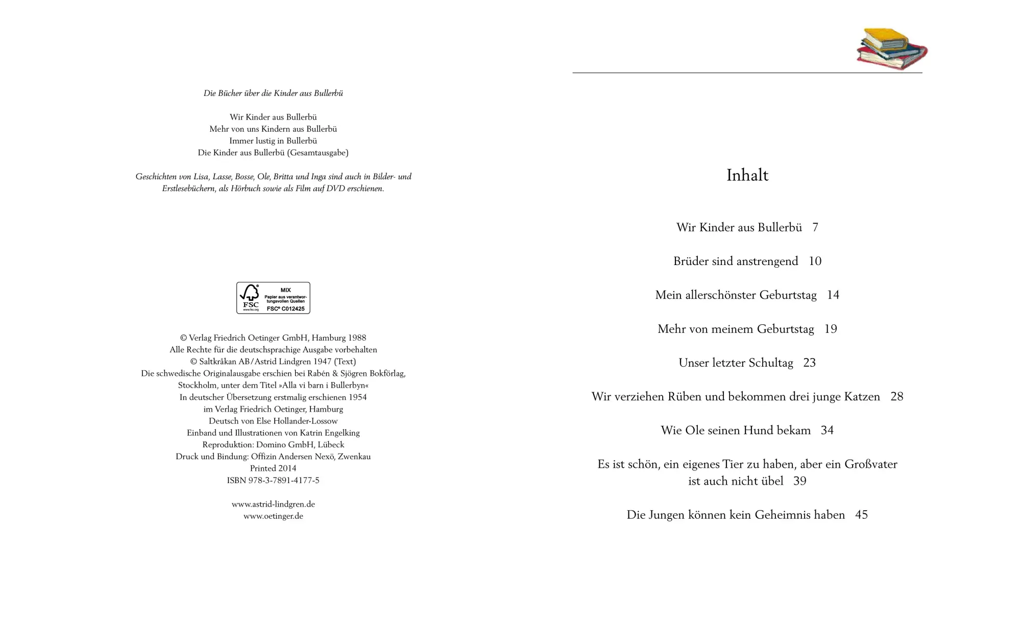 Bild: 9783789141775 | Wir Kinder aus Bullerbü (farbig) | Astrid Lindgren | Buch | 96 S.