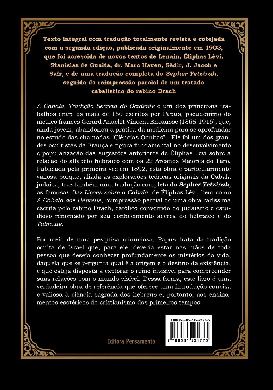 Rückseite: 9788531521775 | A Cabala | Papus | Taschenbuch | Kartoniert / Broschiert | 2022