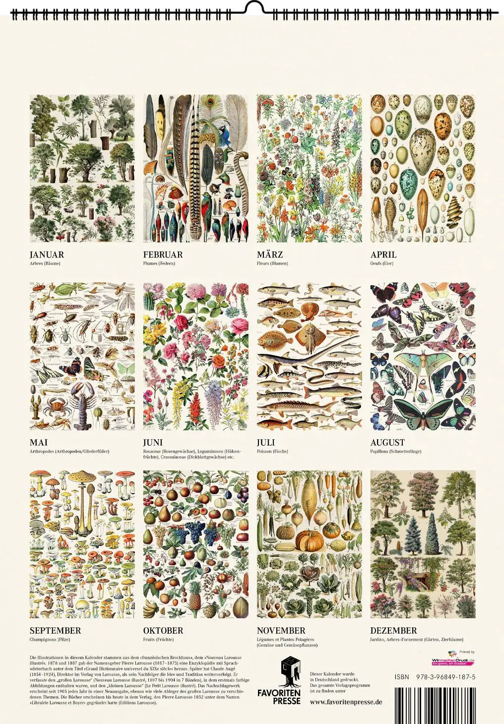 Rückseite: 9783968491875 | Larousse. Wandkalender 2026 | Pierre Larousse | Kalender | 14 S.