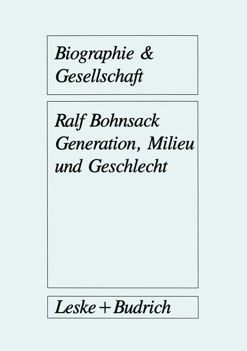 Cover: 9783322971975 | Generation, Milieu und Geschlecht | Ralf Bohnsack | Taschenbuch | ii