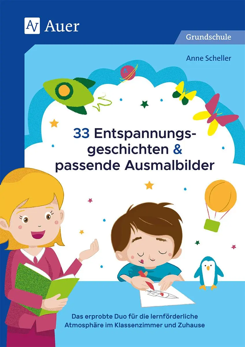 Cover: 9783403081975 | 33 Entspannungsgeschichten &amp; passende Ausmalbilder | Anne Scheller