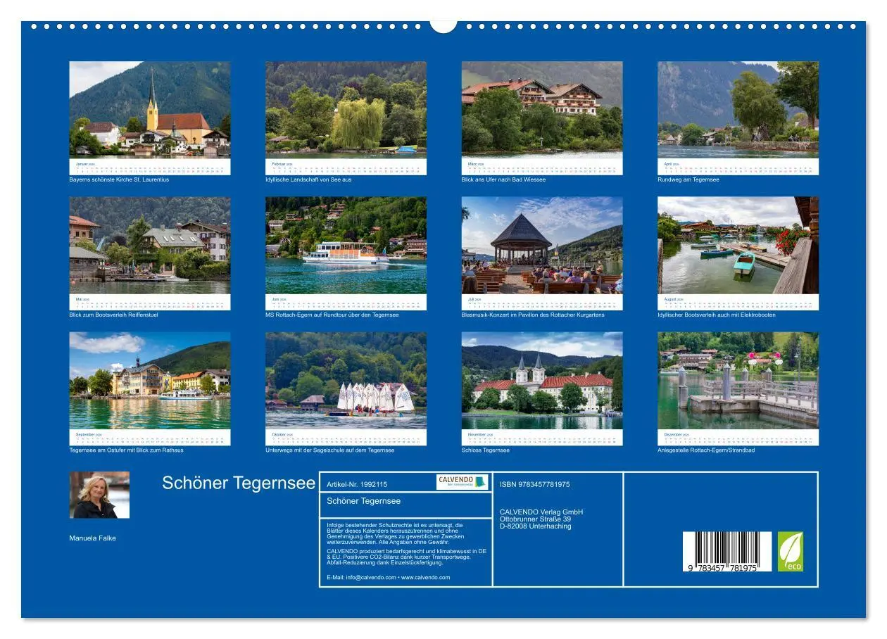 Bild: 9783457781975 | Schöner Tegernsee (Wandkalender 2026 DIN A2 quer), CALVENDO...