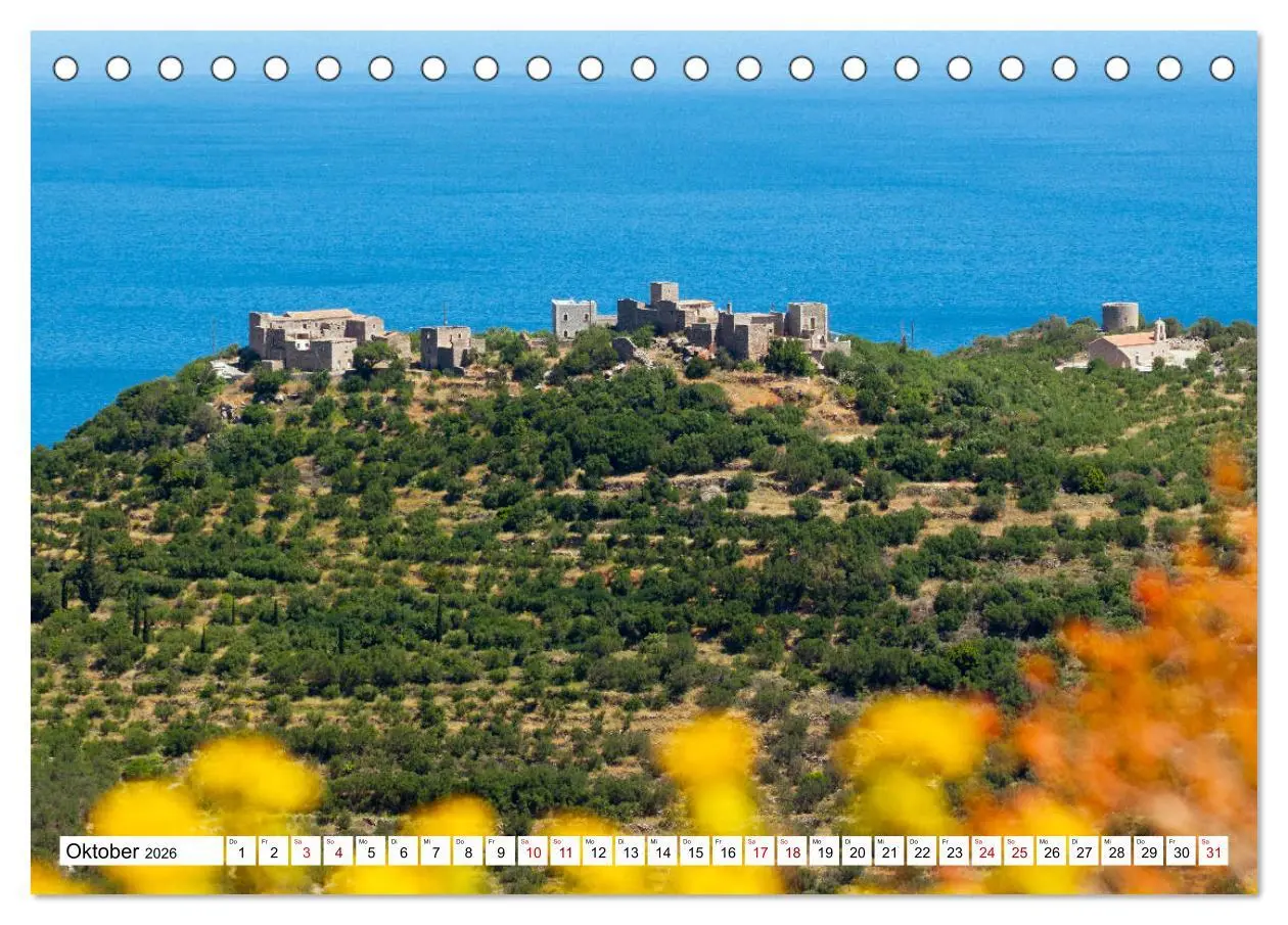 Bild: 9783457851975 | DER PELOPONNES (Tischkalender 2026 DIN A5 quer), CALVENDO...