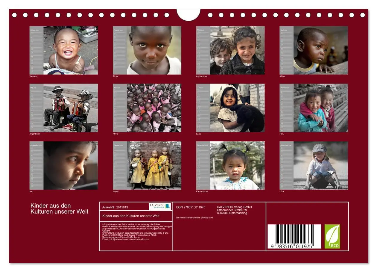 Bild: 9783516011975 | Kinder aus den Kulturen unserer Welt (Wandkalender 2026 DIN A4...