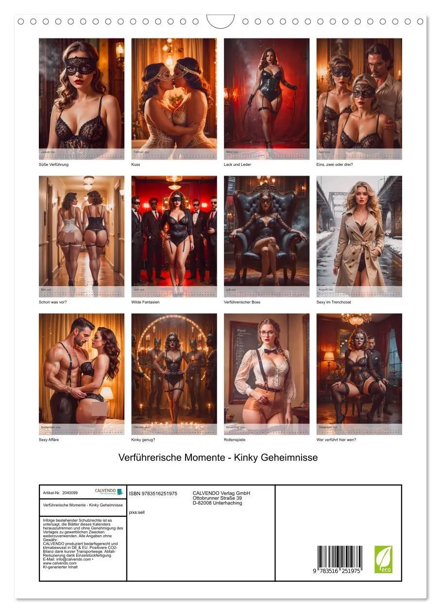 Bild: 9783516251975 | Verführerische Momente - Kinky Geheimnisse (Wandkalender 2026 DIN...