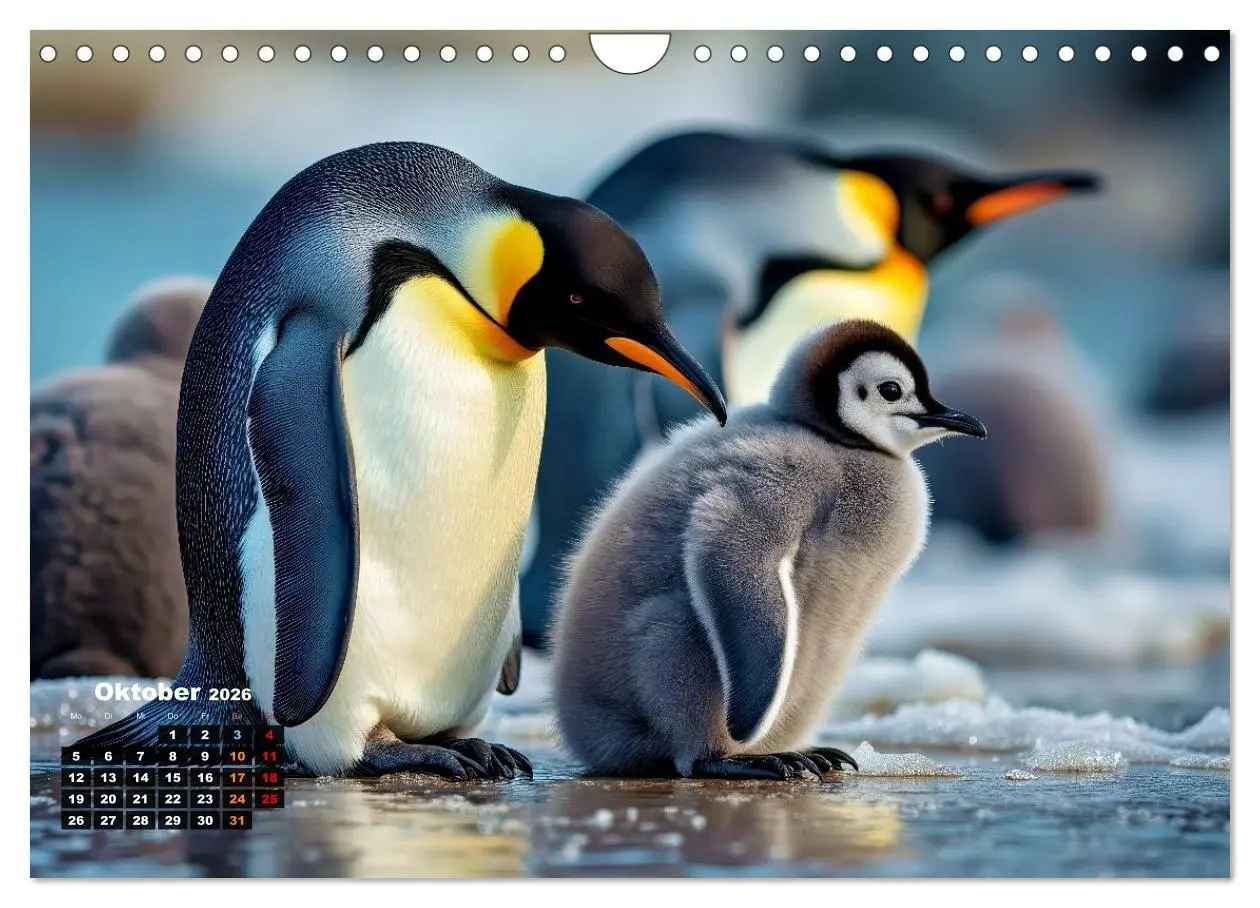 Bild: 9783516701975 | Mit den Pinguinen (Wandkalender 2026 DIN A4 quer), CALVENDO...