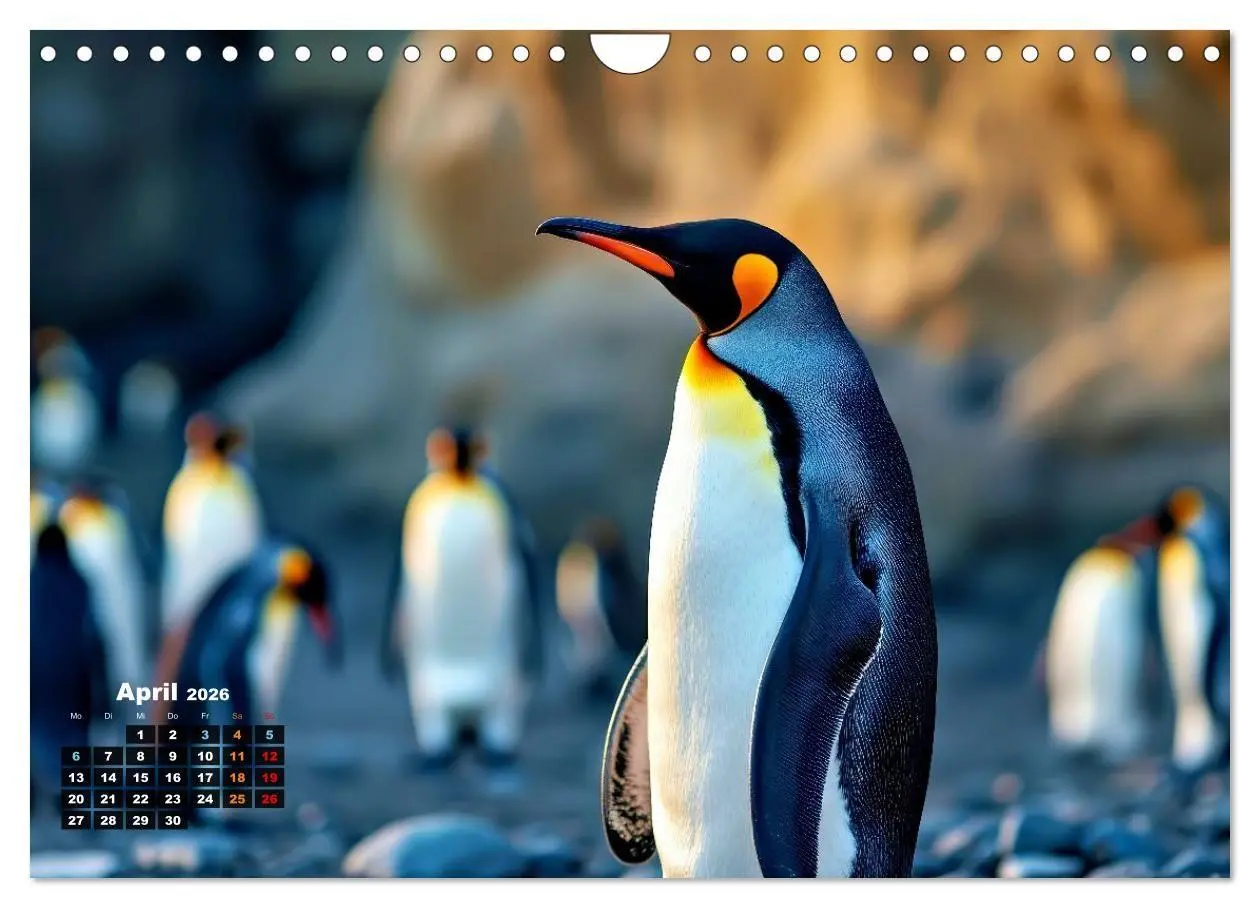 Bild: 9783516701975 | Mit den Pinguinen (Wandkalender 2026 DIN A4 quer), CALVENDO...