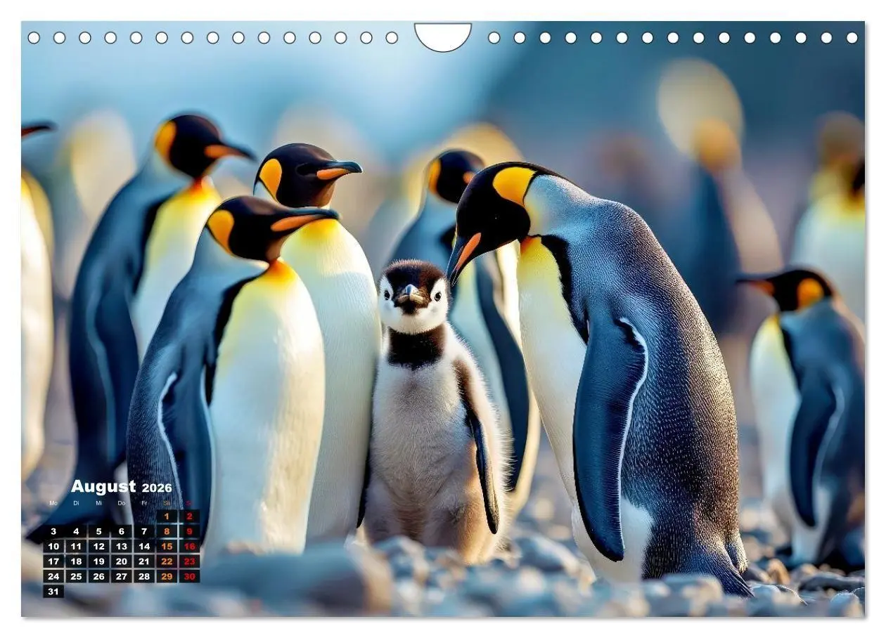 Bild: 9783516701975 | Mit den Pinguinen (Wandkalender 2026 DIN A4 quer), CALVENDO...