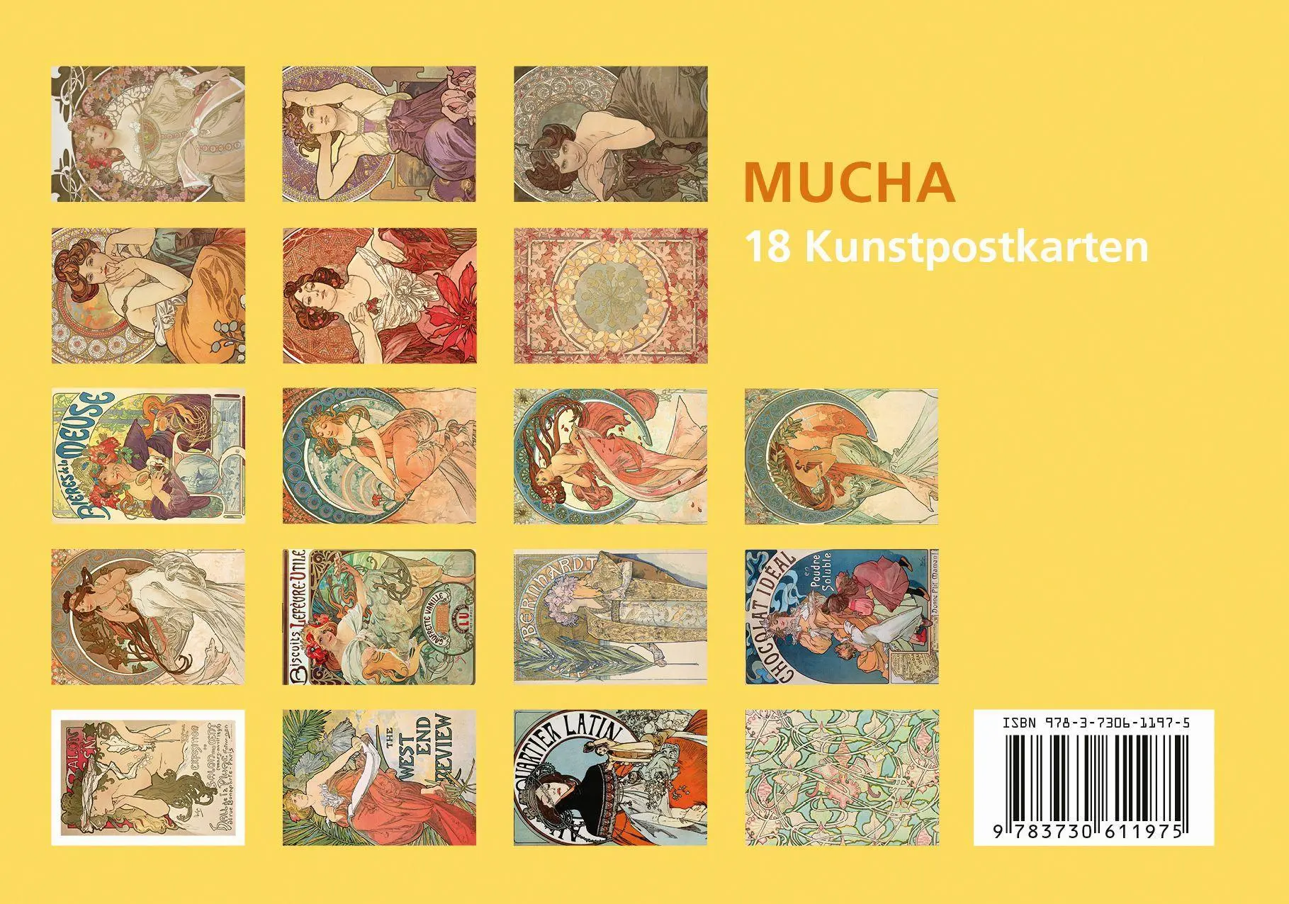 Bild: 9783730611975 | Postkarten-Set Alfons Mucha | 18 Kunstpostkarten | Alfons Mucha | Buch