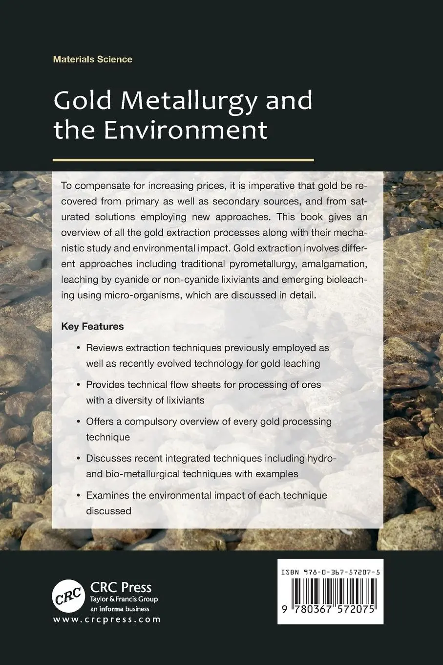 Rückseite: 9780367572075 | Gold Metallurgy and the Environment | Sadia Ilyas (u. a.) | Buch
