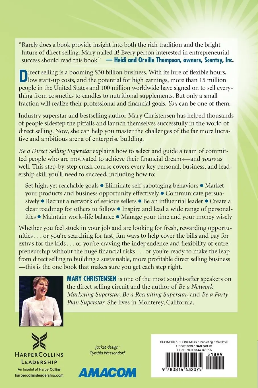 Rückseite: 9780814432075 | Be a Direct Selling Superstar | Mary Christensen | Taschenbuch | 2013
