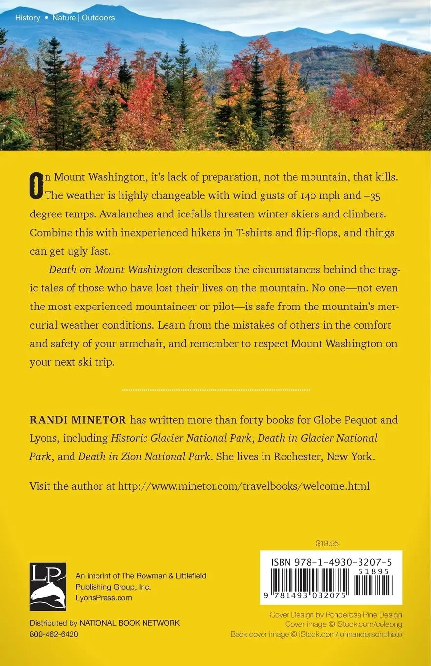 Rückseite: 9781493032075 | Death on Mount Washington | Randi Minetor | Taschenbuch | Englisch