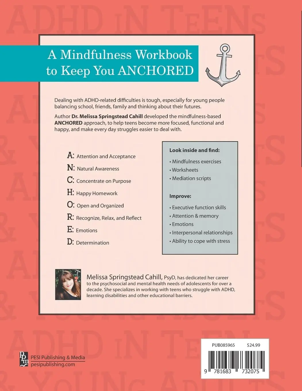 Rückseite: 9781683732075 | ADHD in Teens &amp; Young Adults | Melissa Springstead Cahill | Buch