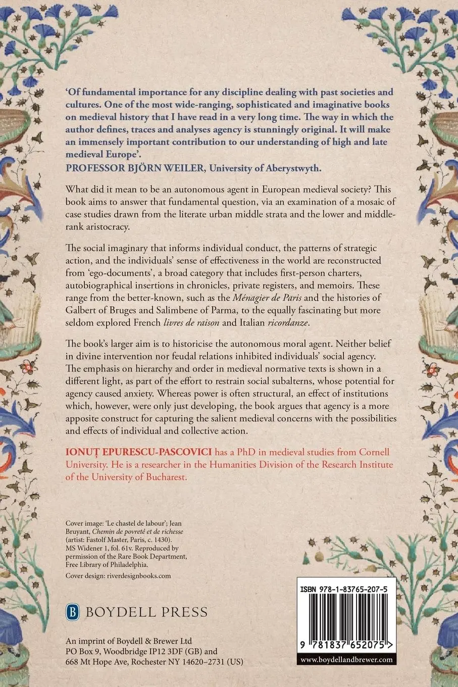 Rückseite: 9781837652075 | Human Agency in Medieval Society, 1100-1450 | Ionu¿ Epurescu-Pascovici
