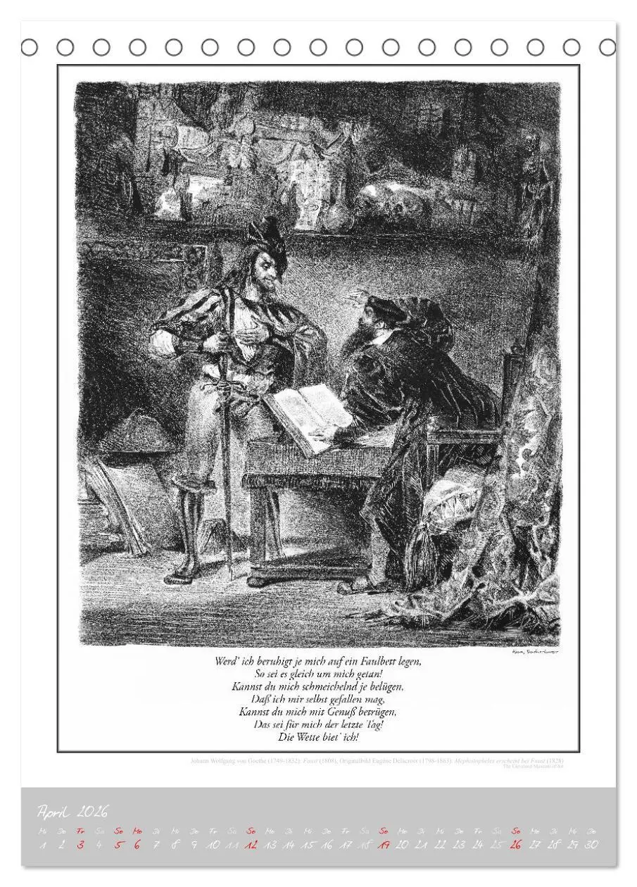 Bild: 9783457292075 | Faust - Weltliteraturkalender (Tischkalender 2026 DIN A5 hoch),...