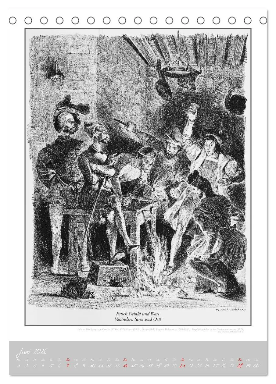 Bild: 9783457292075 | Faust - Weltliteraturkalender (Tischkalender 2026 DIN A5 hoch),...
