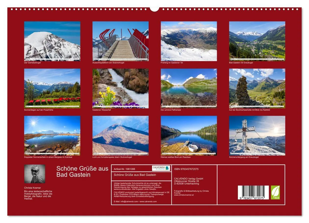Bild: 9783457672075 | Schöne Grüße aus Bad Gastein (hochwertiger Premium Wandkalender...