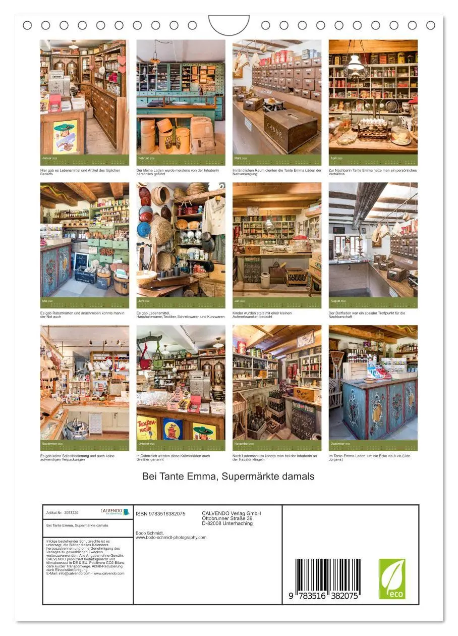 Bild: 9783516382075 | Bei Tante Emma, Supermärkte damals (Wandkalender 2026 DIN A4 hoch),...