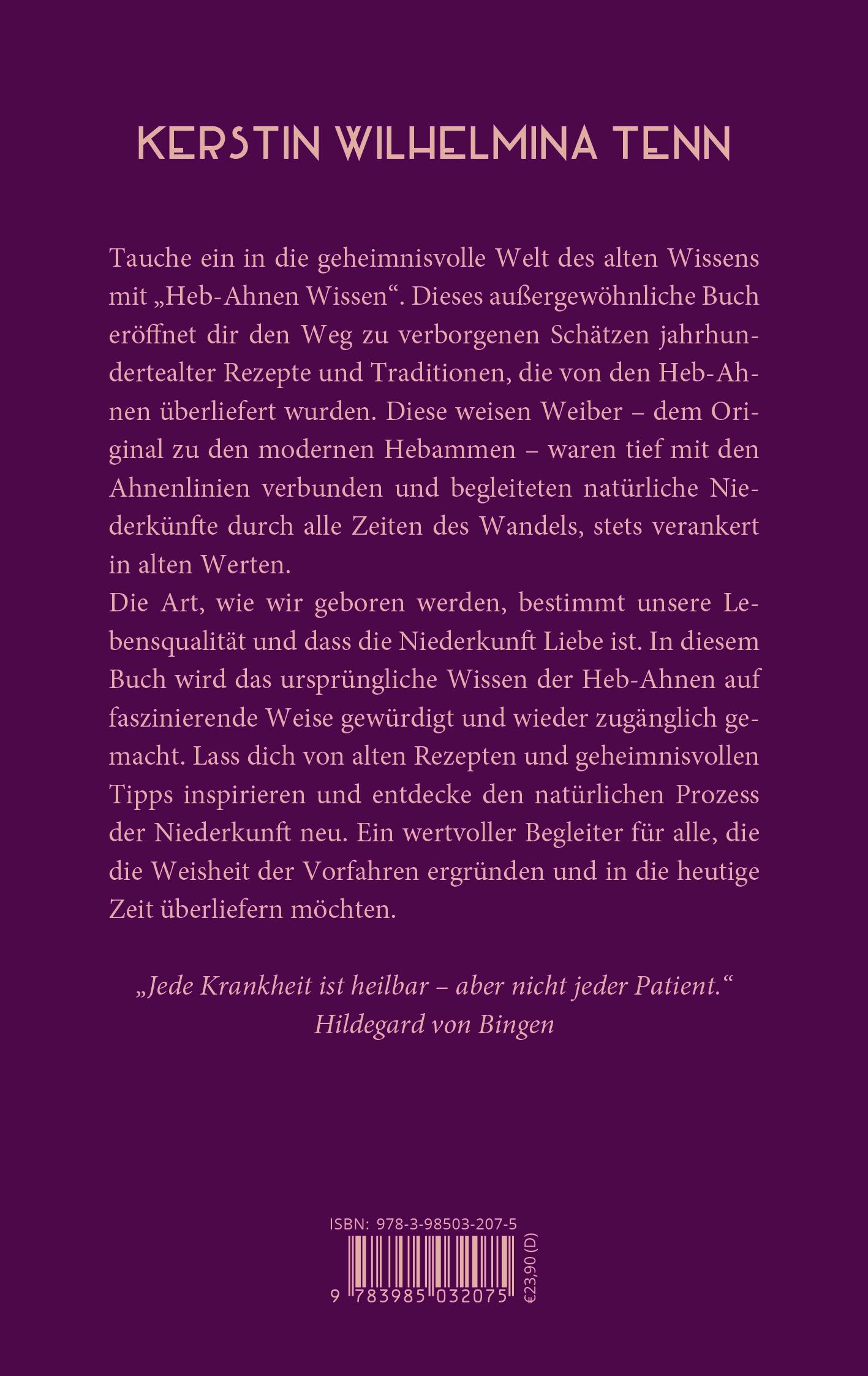 Rückseite: 9783985032075 | HEB-AHNEN Wissen | Kerstin Wilhelmina Tenn | Taschenbuch | 153 S.