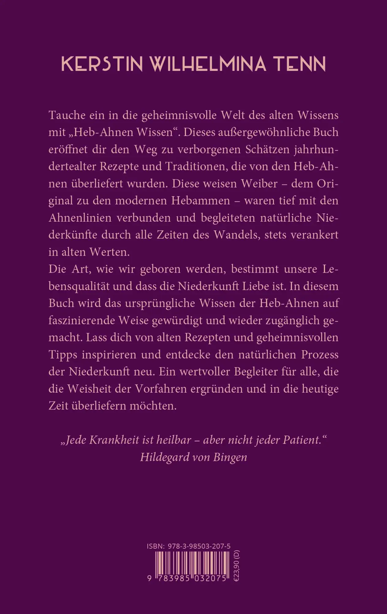 Rückseite: 9783985032075 | HEB-AHNEN Wissen | Kerstin Wilhelmina Tenn | Taschenbuch | 153 S.